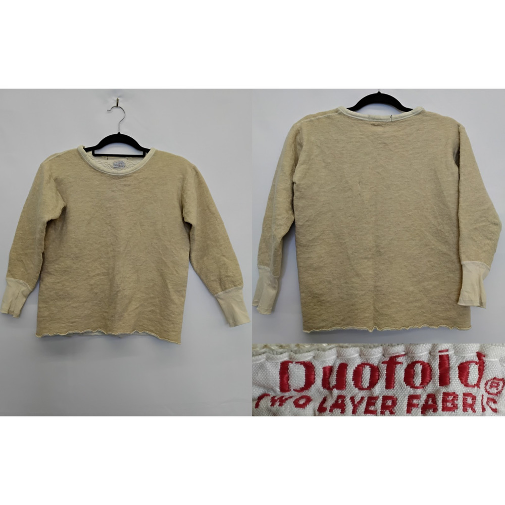 Duofold 2 Layer Thermal Shirt Men 46 Tan Vintage 1970's Style 837 Shrunk #Z5362